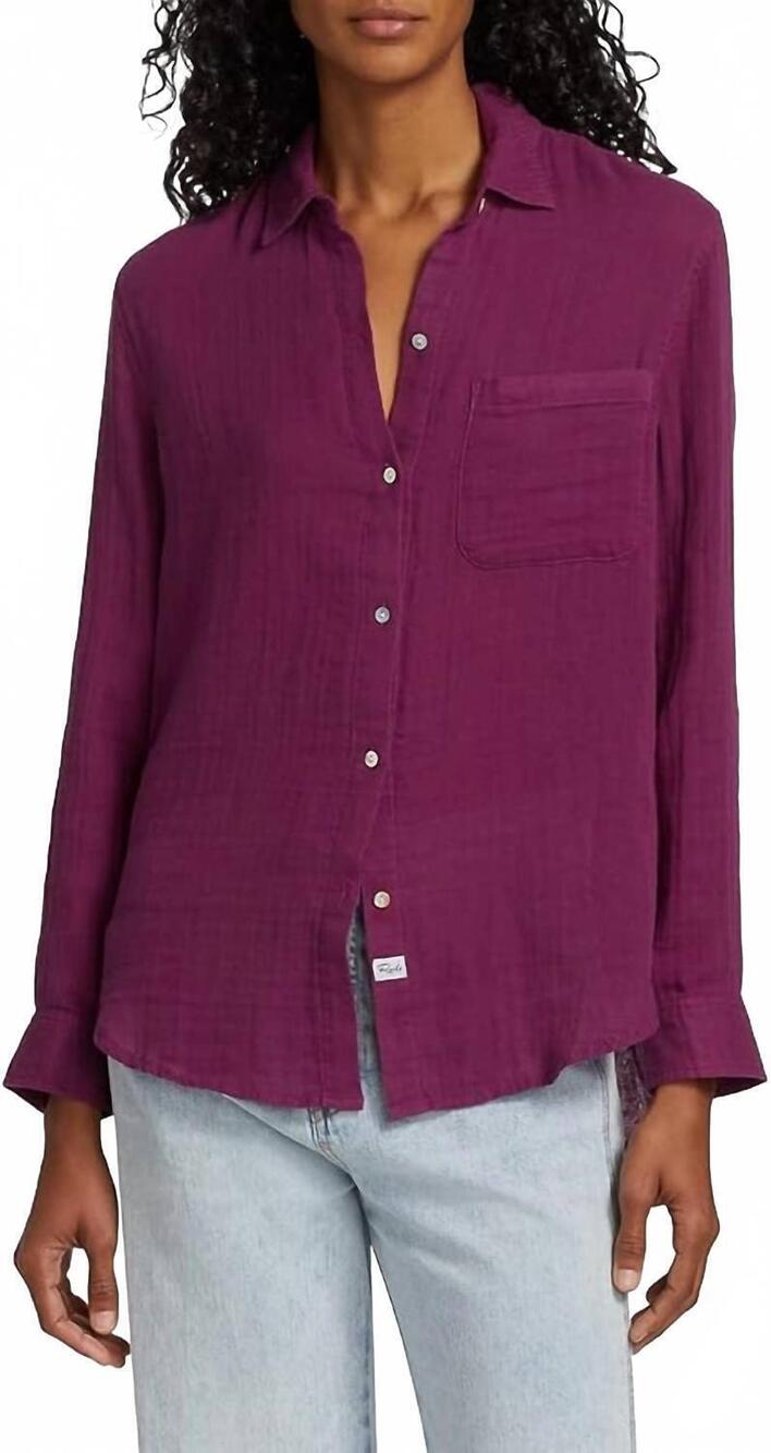 NEW RAILS ellis button down shirt in boysenberry